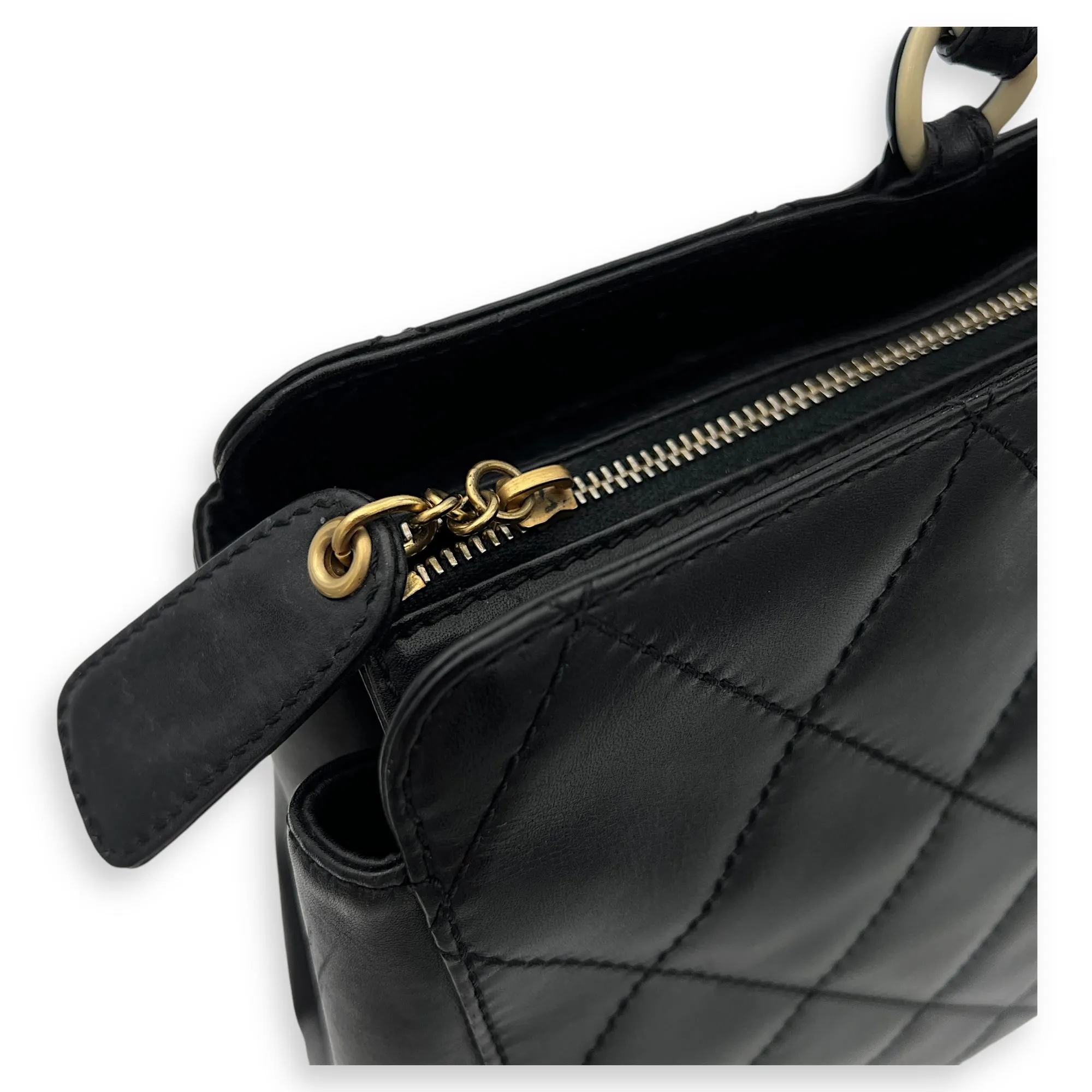 CC Tote Bag Black in Lambskin, Silver hardware