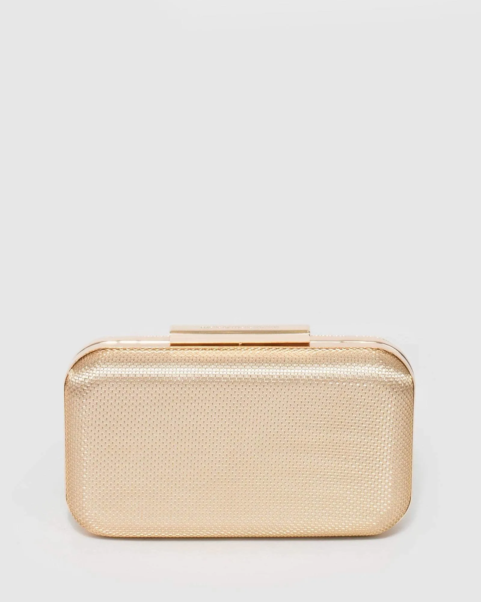 Gold Becca Mesh Box Clutch Bag
